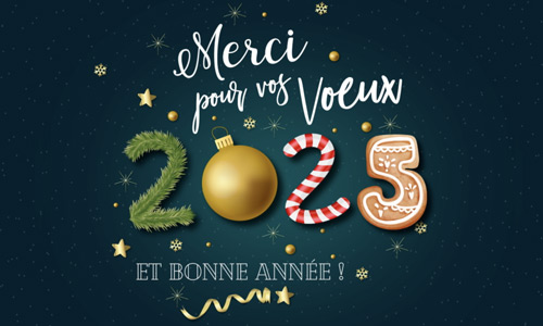 Merci pour vos voeux, et bonne année 2025 !